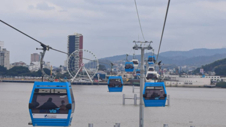 La aerovía conecta Guayaquil y Durán y su costo regular es de 0,74 centavos.