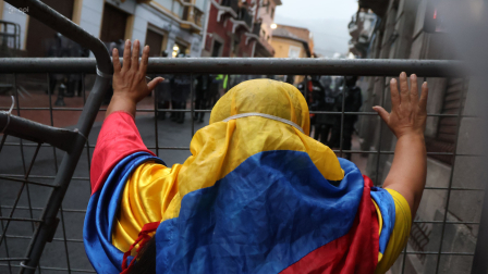 La marcha en el Centro Histórico de Quito fue en contra de las medidas del Gobierno