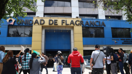 Los dirigentes de Pichincha han comenzado a tener plantones en Flagrancia en Quito.