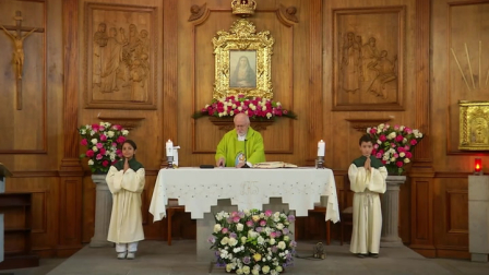 Misa del domingo con el padre Allan Mendoza desde la Capilla La Dolorosa del colegio San Gabriel de Quito.