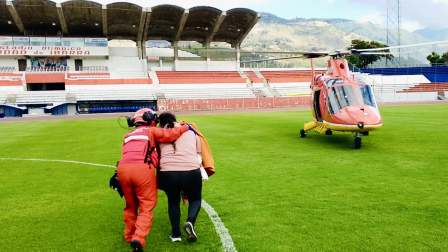 Un niño de dos años fue trasladado en helicóptero desde Imbabura.