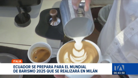 El Mundial de Barismo 2025 se llevará a cabo en Milán, Italia, con la presencia de 60 países competidores. Nuestro país estará representado por el quiteño Alexis Guayasamín.

Un reportaje de Juan Miguel Rodríguez