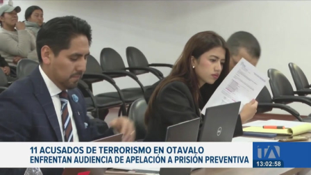 Desde las 9 de la mañana de este viernes 17 de octubre se desarrolla la audiencia de apelación a la prisión preventiva de once personas acusadas de terrorismo por los actos ocurridos en Otavalo.
Un reportaje de Daniela Valencia