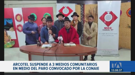 Tres medios de comunicación comunitarios fueron suspendidos en el marco del paro convocado por la Conaie. Sus representantes legales denuncian hermetismo por parte de Arcotel y del Consejo de Comunicación, por lo que anuncian que acudirán a instancias internacionales.

Un reportaje de María Fernanda Utreras
