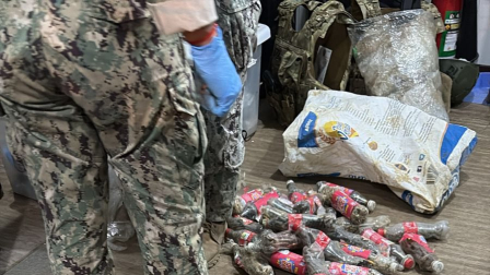 Parte del armamento decomisado por las Fuerzas Armadas