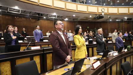 Los asambleístas del oficialismo durante una sesión en el Pleno de la Asamblea Nacional.