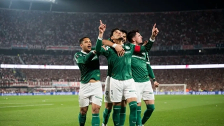 Palmeiras enfrentó a River Plate por la Copa Libertadores.