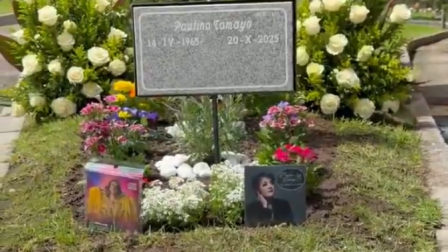 La tumba de Paulina Tamayo, la artista fallecida en  Quito.