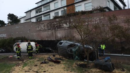 Un siniestro de tránsito en la Ruta Viva involucró a ocho vehículos y dejó tres personas fallecidas.