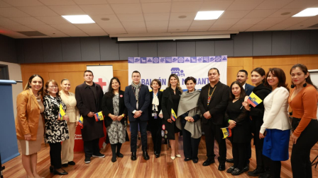 Daniel Noboa se reunió con migrantes ecuatorianos en Nueva York este lunes 3 de noviembre