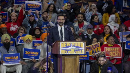 El candidato demócrata a alcalde de Nueva York, Zohran Mamdani, celebró su triunfo.