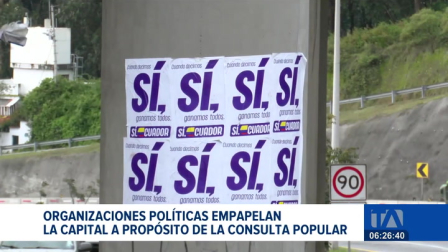 La Agencia Metropolitana de Control recordó a las organizaciones políticas que deben solicitar autorización antes de colocar cualquier tipo de publicidad en el espacio público por la consulta popular y referéndum.

Un reportaje de Stephany Paz