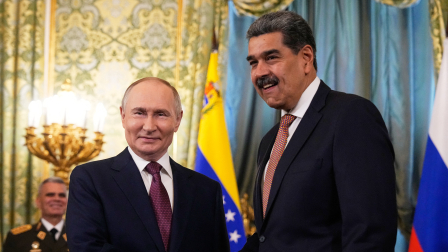 El presidente ruso Vladimir Putin se reunió con el presidente venezolano Nicolás Maduro en mayo de 2025.