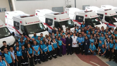 ONU ejecutó proyectos con la entrega de ambulancias.
