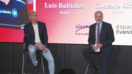 Luis Rubiales durante el evento de presentación de su libro en Madrid.