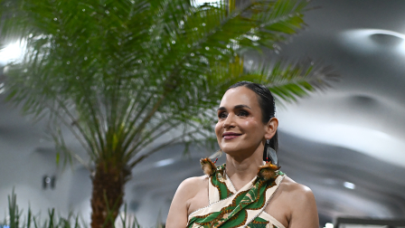 La ministra de Ambiente y Energía de Ecuador, Inés Manzano, en el Centro de Convenciones Hangar donde se realiza la COP30, en Belém (Brasil).