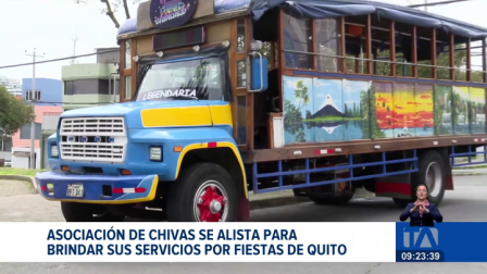 Más de 60 chivas están en proceso de acreditación para brindar servicio durante las fiestas de Fundación de Quito. Quince de ellas ya fueron aprobadas por el Municipio.

Un reportaje de Juan Miguel Rodríguez