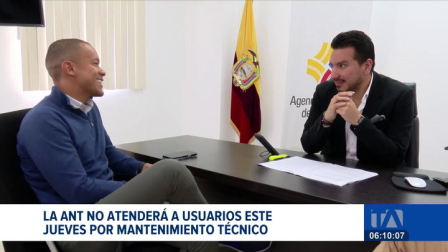 La ANT tendrá un mantenimiento en su plataforma a nivel nacional, varios servicios estarán temporalmente limitados. Los trámites presenciales en los centros Bicentenario y Quitumbe permanecerán suspendidos.

Un reportaje de Juan Miguel Rodríguez