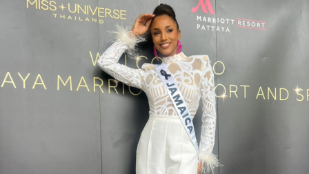 Miss Jamaica sufrió una aparatosa caída en la gala previa a la final del certamen.