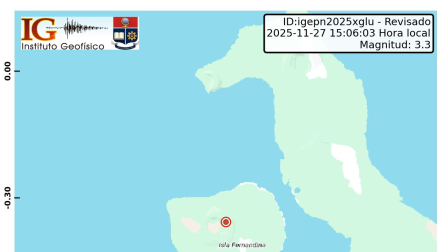 Sismo en Puerto Villamil de las Islas Galápagos