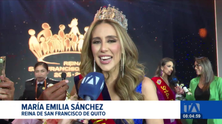 María Emilia Sánchez Cevallos con 25 años de edad se convierte en la nueva Reina de San Francisco de Quito.

Un reportaje de Brigette Mancheno