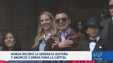 El presidente Daniel Noboa recibió la tradicional Serenata Quiteña, aunque esta vez no fue el Alcalde de la ciudad el que organizó el evento. Durante el acto anunció tres obras para la capital.

Un reportaje de Belén Merizalde