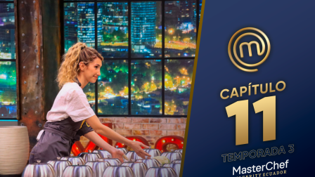 Ana Paula escogiendo el ingrediente en el reto por equipos