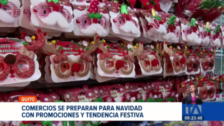 Con la llegada de la temporada navideña, los comercios de Quito se preparan con promociones y productos en tendencia. Ante las altas expectativas de ventas, muchos locales han ampliado sus horarios y reforzado su personal para atender la creciente demanda.

Un reportaje de Mishell Villacís