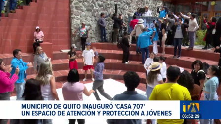 El Municipio de Quito, a través del Patronato San José, inauguró la Casa 707. Se trata de un nuevo espacio donde se desarrollará el proyecto Quito Wambras, que brinda atención y protección a jóvenes a través de talleres artísticos.

Un reportaje de Mishell Villacís