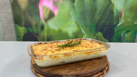 Pastel de papa preparado por el chef Felipe Campana