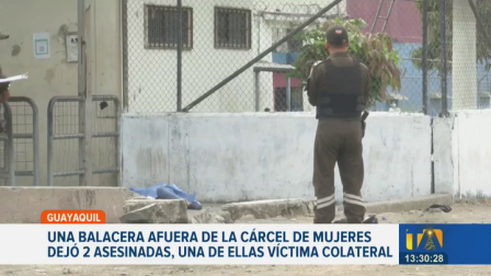 Una balacera registrada en los exteriores de la cárcel de mujeres de Guayaquil dejó dos personas asesinadas. El hecho ocurrió durante la jornada de visitas al centro penitenciario.

Un reportaje de Paula Kuhn