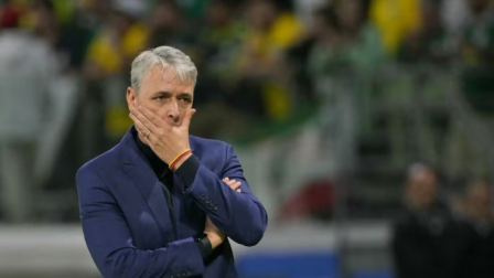 El entrenador de Liga de Quito, Tiago Nunez, al final del año 2025.