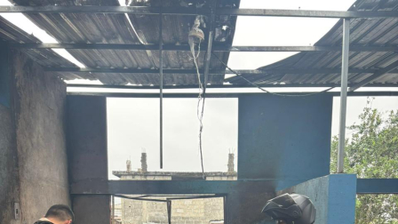 Una vivienda donde se almacenaba pirotecnia se incendió en Manabí.