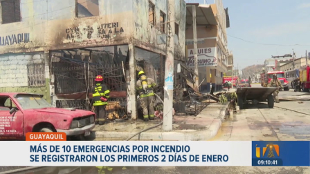 El Cuerpo de Bomberos de Guayaquil activó protocolos ante varios focos reportados en distintos puntos de la ciudad.