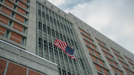 Así lucen los exteriores del Centro de Detención Metropolitano (MDC, por sus siglas en inglés) de Brooklyn