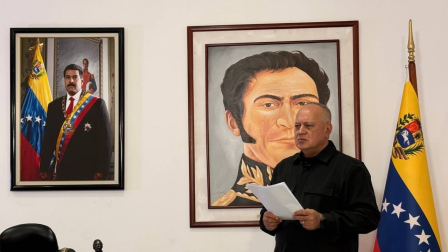 Fotografía divulgada en la cuenta @ConElMazoDando del ministro de Interior y número dos del chavismo, Diosdado Cabello.