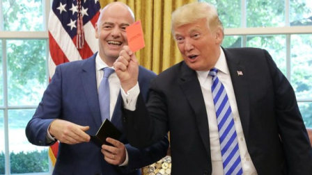 Gianni Infantino, presidente de la FIFA, y Donald Trump, presidente de Estados Unidos.