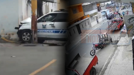 Los policías fueron atacados al interior de un patrullero.