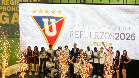 La presentación de los refuerzos de Liga de Quito 2026