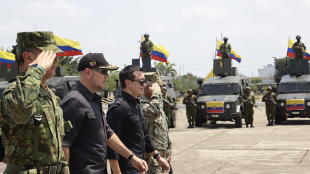 El presidente Daniel Noboa lidera una reunión con el Bloque de Seguridad en el Palacio de Carondelet
