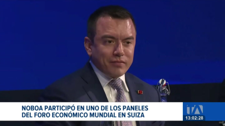 El presidente Noboa cumple una agenda en Suiza que incluye reuniones con empresarios y paneles donde se discute sobre el futuro de la región.