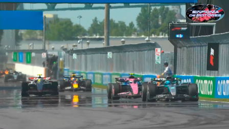 Captura de pantalla de carrera de la Fórmula 1 del programa Sinfonía de Motores