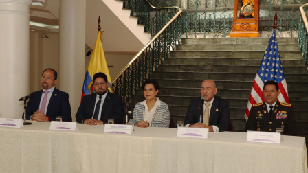 Joseph M. Humire, Secretario Ajunto de Defensa de los EEUU, se reunió con autoridades del Ecuador, John Reimberg, Gabriela Sommerfeld, Jean Carlo Loffredo.