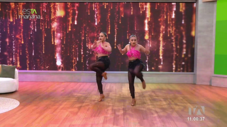 Las campeonas mundiales de salsa y bachata llegaron para enseñarle a Ale Boada y Christian Norris unos pasos básicos para conquistar la pista.