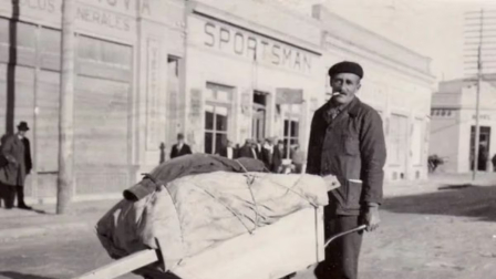 Guillermo Larregui, 'El Vasco de la Carretilla', fotografiado durante su viaje.