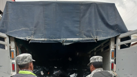 Personal de Aduanas realizó controles en el puente de Rumichaca.