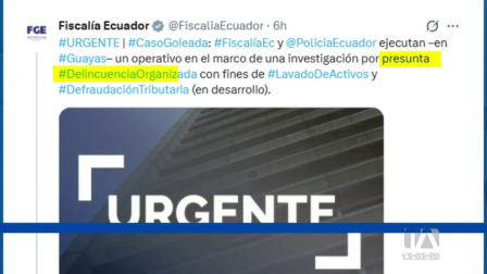 La Fiscalía ejecutó el operativo 'Caso Goleada' en Guayas, vinculando a empresarios, dirigentes deportivos y funcionarios municipales.