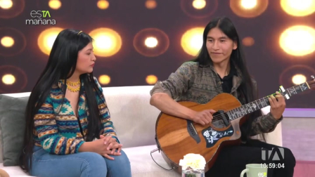 Ñusta Picuasi e Inti Picuasi llegaron al sillón de los amigos de esTamañana para comentar de dónde proviene el talento musical de la familia.