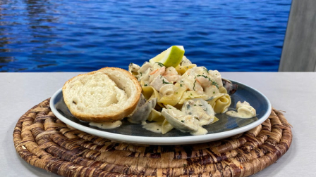 Este miércoles 18 de febrero del 2026 preparamos papardelle frutti di mare, junto al chef Felipe Campana.