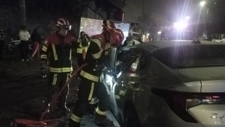 Emergencia por un siniestro de tránsito en el sector La Concepción.